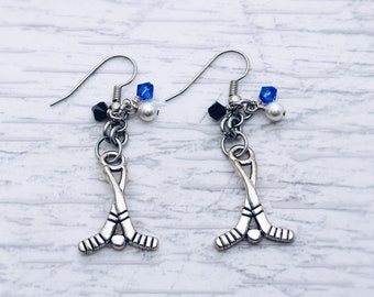 Hockey Dangle Earrings, Hockey Player, Hockey Mom Jewelry, Coach, Fan, Ice Hockey Mom, Women, Girls Ladies Womens Hockey Jewelry Gifts