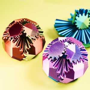 Colorful Polygon Gear Ball Fidget – 3D Printed Spinner Toy for Kids & Adults, Great Birthday or Valentine Gift