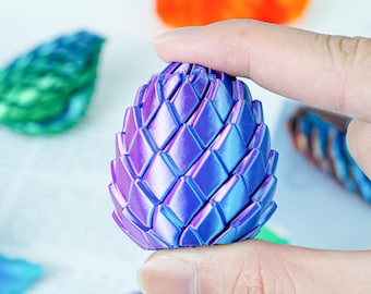 Zestaw zabawek Fidget Egg Dragon, 4 mini puzzle na biurko, drukowane w 3D, prezent dla dzieci, chłopców i dziewcząt, upominek biurowy