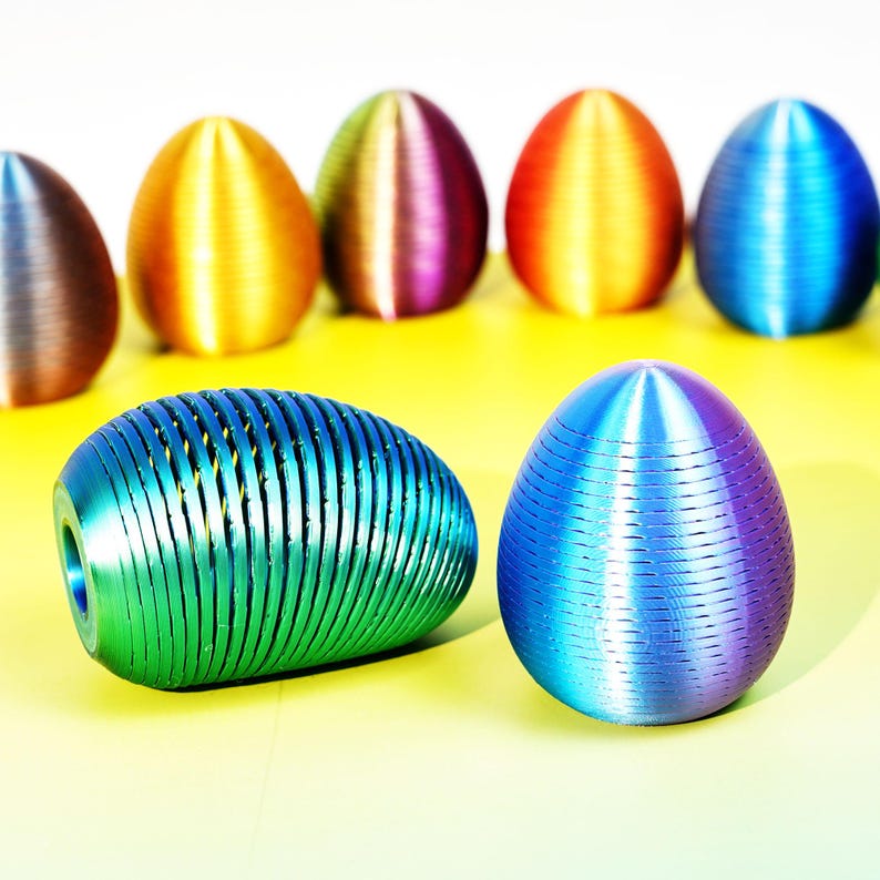 Easter Spring Eggs Fidget Toy Set of 2, 3D Printed Desk Fidget, Fun ...