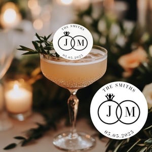 Bulk edible drink toppers for the wedding, personalized party decor, 50 pieces, four different sizes
