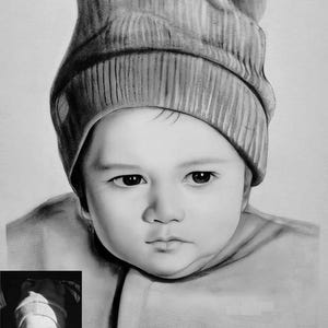 Pencil Sketch art | Custom Pencil Sketch | Hand Drawn Pencil Portrait from Photo | Custom Sketch photo for your child | Sketch
