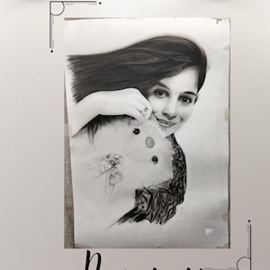 Pencil Art | Sketch Art with Pencil | Lady Picture from the photo | 100% hand drawn | Gift for her