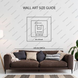 Guía de tamaños de arte de pared cuadrado, guía de tamaños de marcos, guía de tamaños de impresiones, tabla de tamaños de pósteres, guía de tamaños de impresiones artísticas, guía de tamaños de obras de arte, cuadrado 1:1