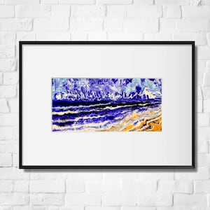 Abstract Acrylic Pouring Painting Original Modern Wall Art, Unique Handmade Acrylic Decor, Gift for Her (Ukrainian Artist)