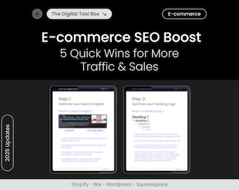 E-commerce SEO Boost, 5 Quick Wins for More Traffic & Sales, Shopify Help