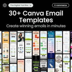 30 以上の E コマース ストア向けメール テンプレート、Canva テンプレート