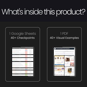 May include: A digital product containing one Google Sheet with over 40 checkpoints and one PDF with over 40 visual examples.