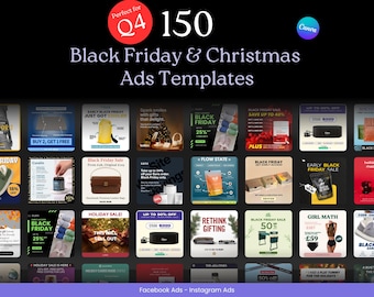 Black Friday-annonser, Q4-annonser, julkampanj, statiska annonser, meta och Instagram