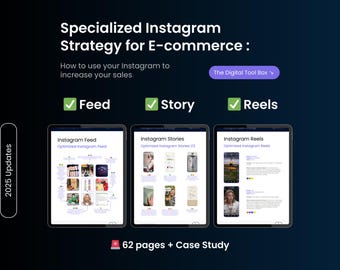 Guida Instagram per negozi online / Ecommerce Instagram / Scopri le migliori strategie di vendita / Ebook sulla strategia Instagram / Guida al marketing