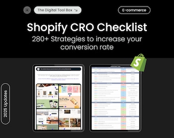 Shopify CRO Checklist with visual examples of successful e-commerce brand