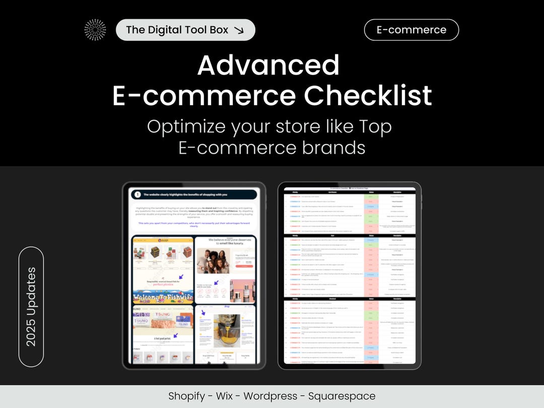 Advanced E Commerce Checklist Website Optimization Guide Shopify