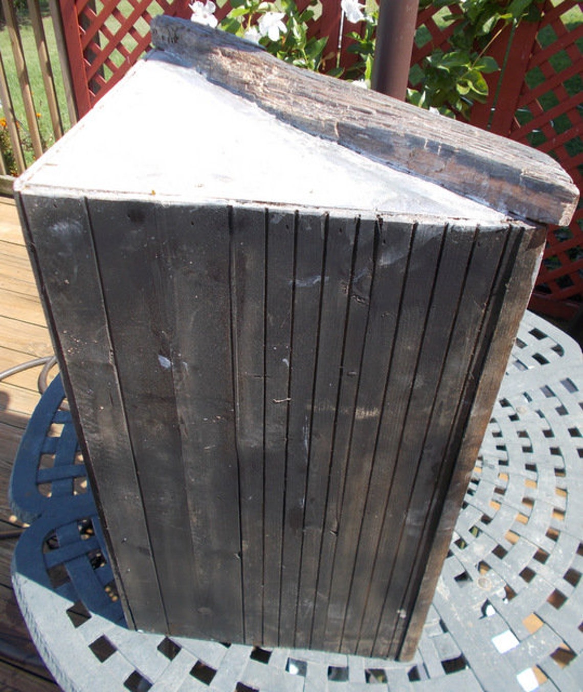 Armario de esquina de barnwood de roble encalado con puerta de | Etsy