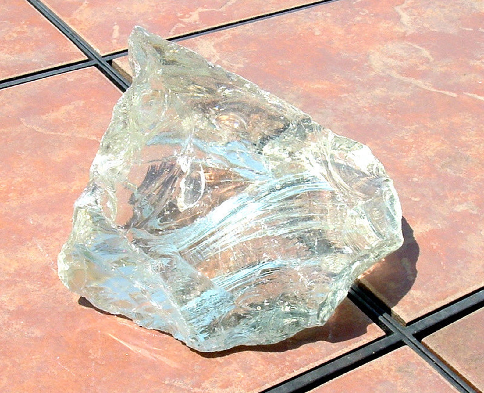 Large Chunk of Crystal Clear Art Glass Etsy
