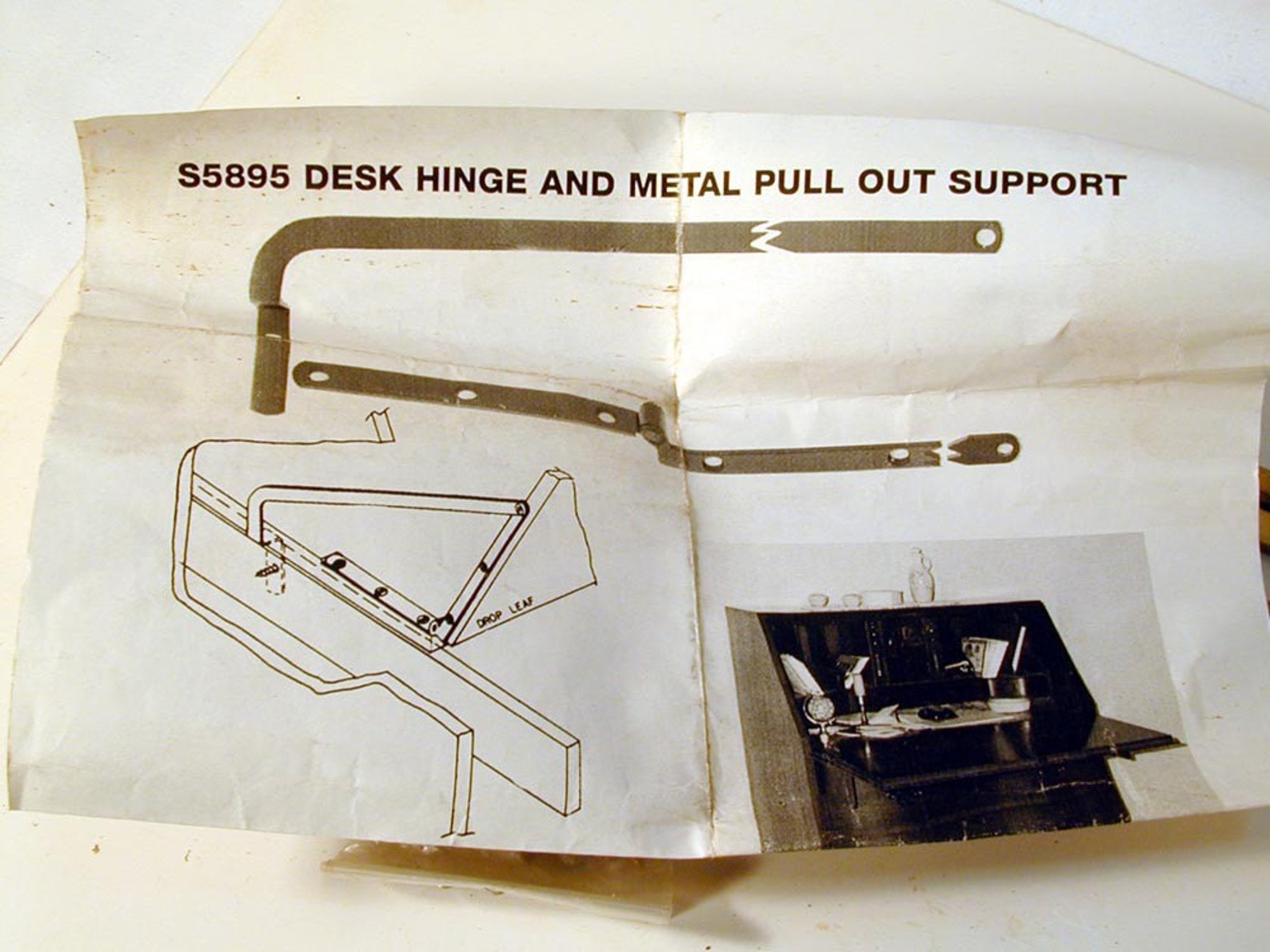 Secretary Desk Hinge and Metal Pull Out Support Etsy