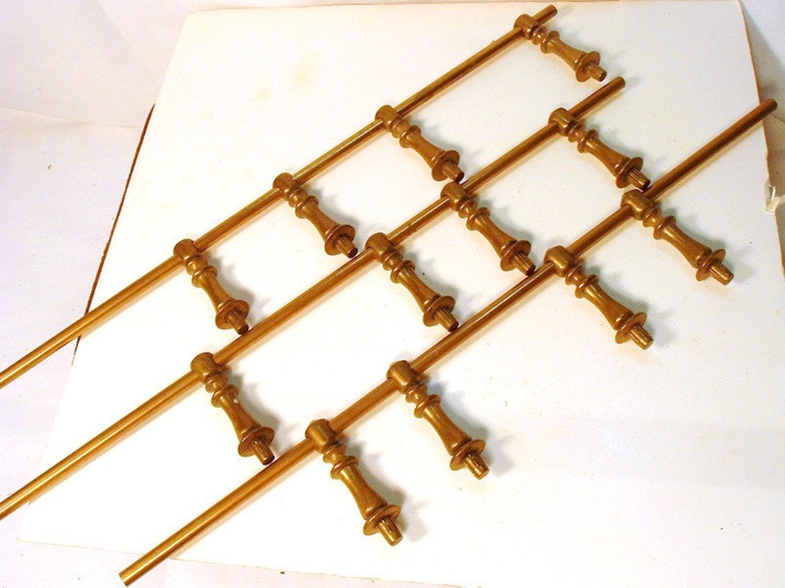 Brass Gallery Rails and Post Etsy