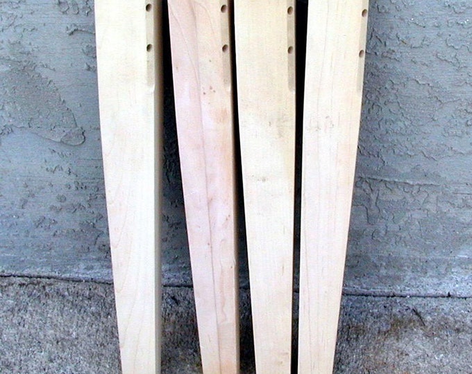 Tapered Maple Table Legs and Metal Mounting Hardware Etsy