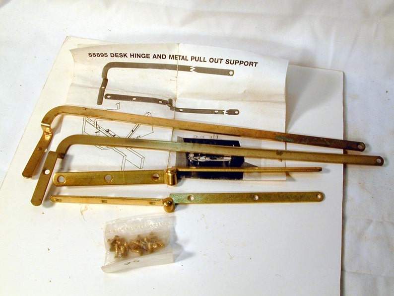 Secretary Desk Hinge and Metal Pull Out Support Etsy