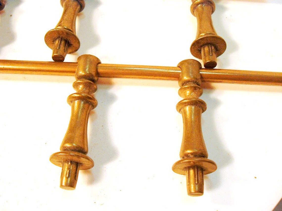 Brass Gallery Rails and Post Etsy