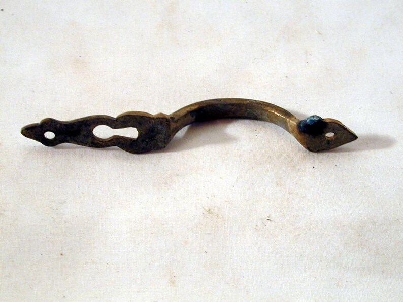 Pair of Brass Door Handles with Keyhole Etsy