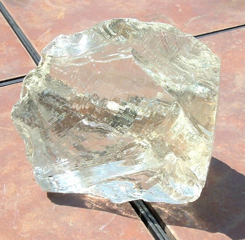 Large Chunk of Crystal Clear Art Glass | Etsy