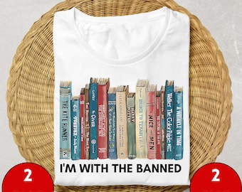 Banned Books PNG: Book Lover Design, Librarian Shirt (Digital Download)