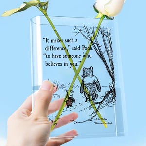 Het maakt zo'n verschil Said Pooh, Winnie de Pooh-boekenvaas, Pooh-citaat, Pooh-beervaas, Winnie de Pooh-vaas, Pooh en Knorretje
