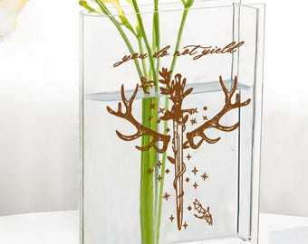 Throne of Glass Acrylic Book Vase, LICENSED You do not yield Vase, Aelin Galathynius, TOG Book Vase, SJM universe Vase, You do not falter