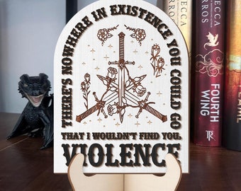 Nowhere in Existence, Basgiath Fourth Wing Inspired Bookshelf Sign, Library Sign, Xaden Riorson, Romantasy Fantasy, War College