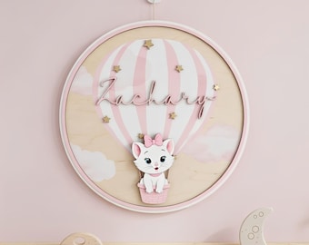 Personalized Marie Nursery Decor, Aristocats Marie Nursery, Marie Sign, Aristocats Sign, Disney Name Sign, Nursery Name Sign, Kids Room Sign