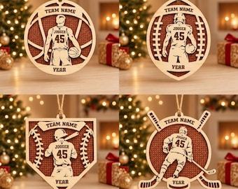 Personalized Football Ornament, Custom Name Ornament For Sport Lovers, Athlete Keepsake Gift, Player Team Christmas Gift, Christmas Gift