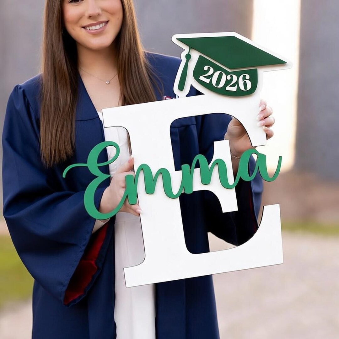 Grad 26 Letters Personalized Graduation Sign Letters, Class of 2026 Graduation Items ...
