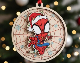 Customized Disney All Characters Christmas Lights Ornament, Mickey & Friends Xmas Family 2025 Matching Keepsake, Disneyland Marvel Spidey