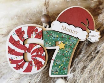 Personalized 67 Christmas Lights Ornament, Six Seven Christmas Ornament, Funny Christmas Ornaments, Funny Ornament 67, 2025 Slang Christmas