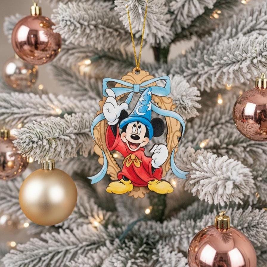 Retro Sorcerer Mickey Fantasia Ornament Disney Magic Keepsake