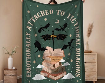 Fourth Wing Blanket, Dragon Rider Blanket, Fantasy Dragon, Fantasy Romance Reader Gift, Romantacy Book Merch,Fantasy Reader, Bookish Blanket