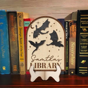 Custom Fourth Wing Bookshelf Sign, Bookshelf Decor, Fourth Wing Sign Decor, Reader Gift, Library Sign, Book Club Gift, Book Lover Gift,