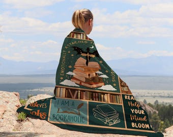 Emotionally Attached to Fictional Dragons Blanket, Bookish Blanket, Fantasy Romance Reader Gift, Romantacy Book Merch, Fantasy Reader