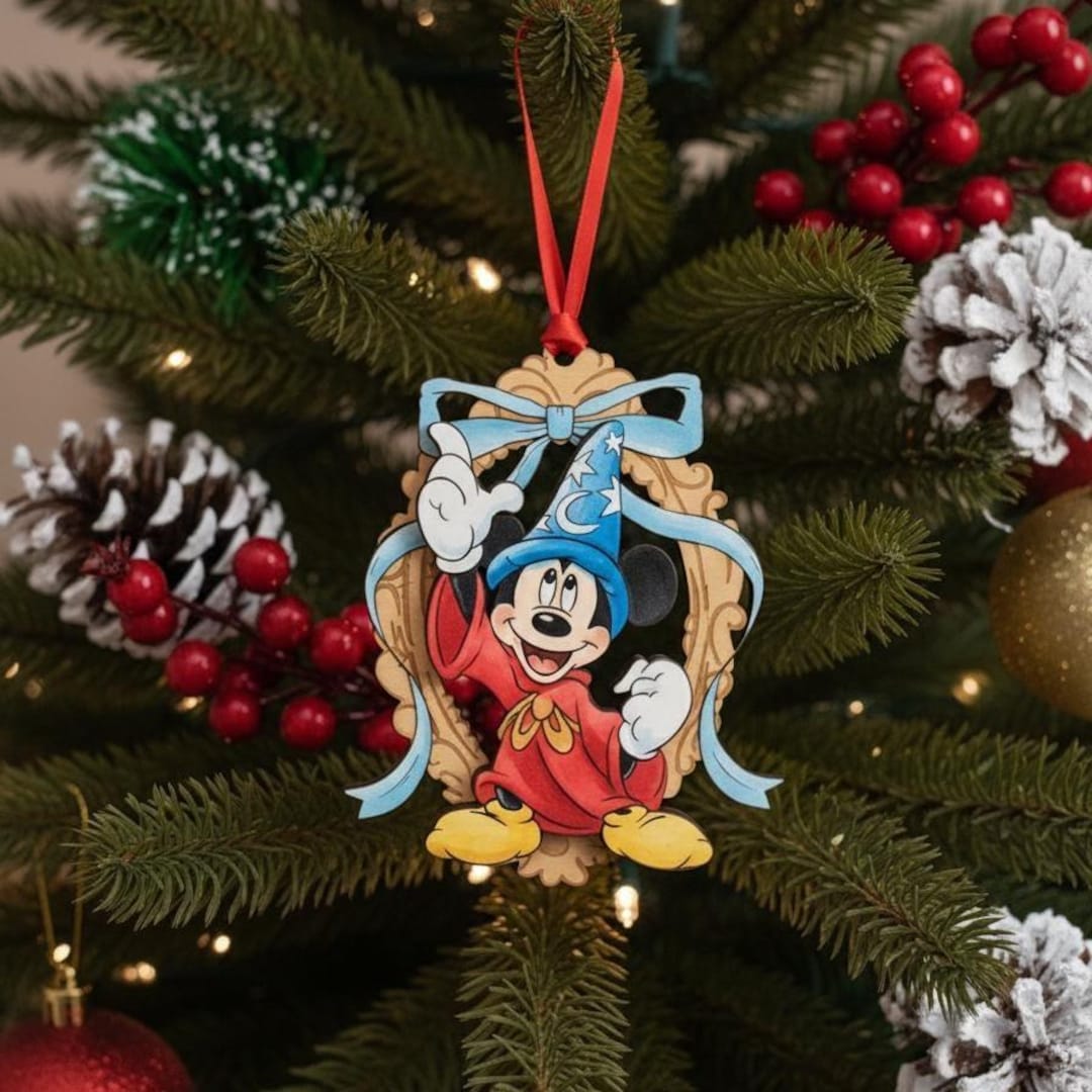 Retro Sorcerer Mickey Fantasia Ornament Disney Magic Keepsake