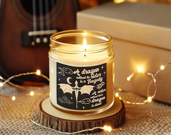 Vela de dragón sin jinete, vela de la Escuela de Guerra Basgiath, vela de la Cuarta Ala, velas con temática de libros, vela de libro de fantasía, regalo de dragón de fantasía