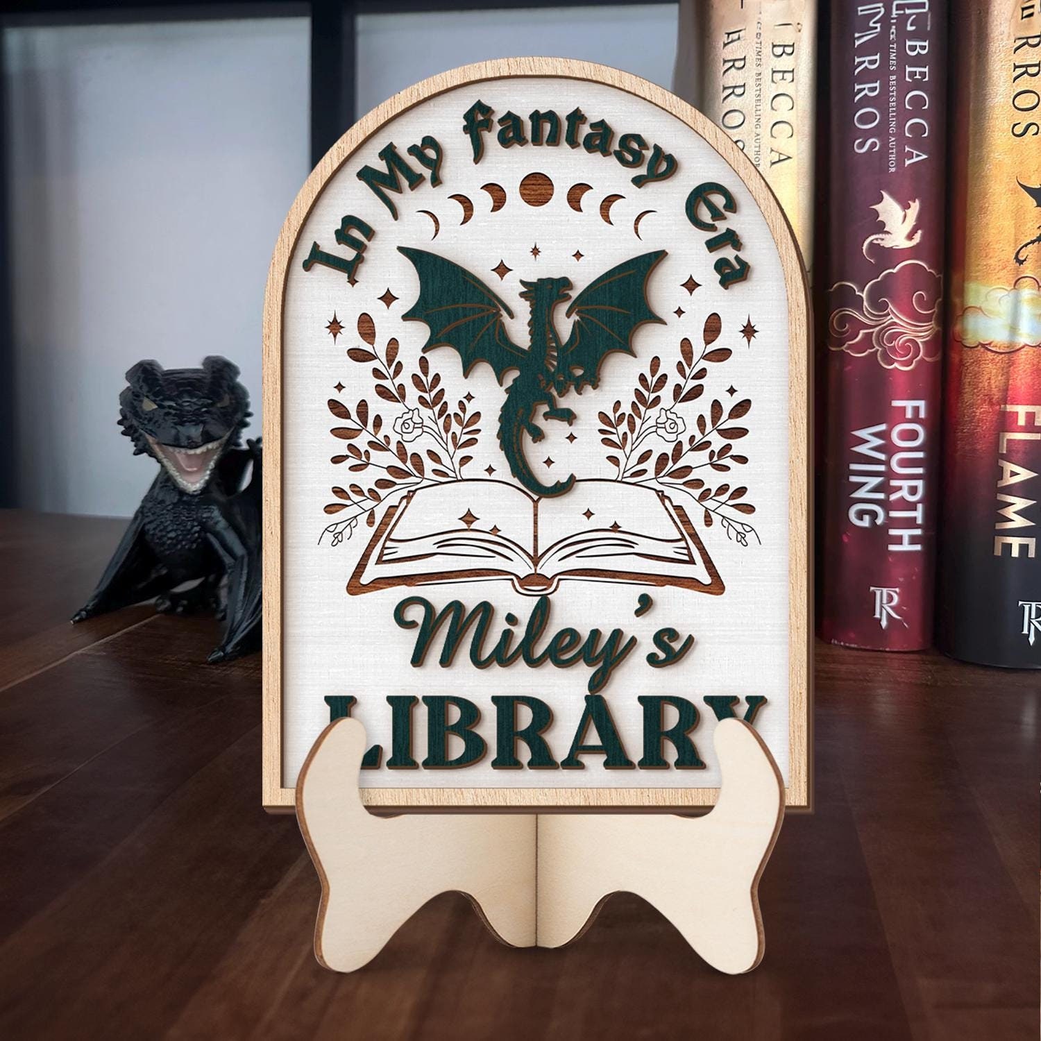 Rpg Library Sign Custom Fourth Wing Inspired Library Sign, Custom Library Sign ...