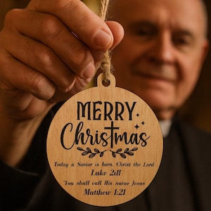Nativity Christian ornaments, Religious Christmas Ornament, Religious Holiday Decoration, Christmas personalized ornament, Baptism Ornament