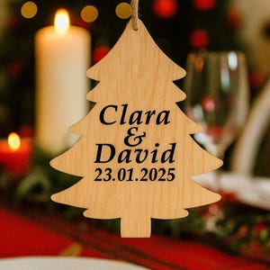 Family Christmas Keepsake 2025, Christmas ornament, Custom Christmas Party Favors in bulk, Personalized Wood Ornament, Christmas Decor