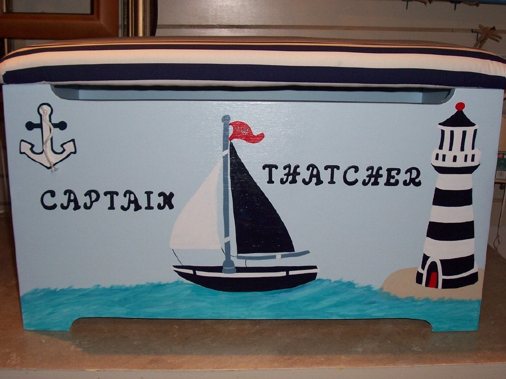 Nautical Themed Toy Box Etsy