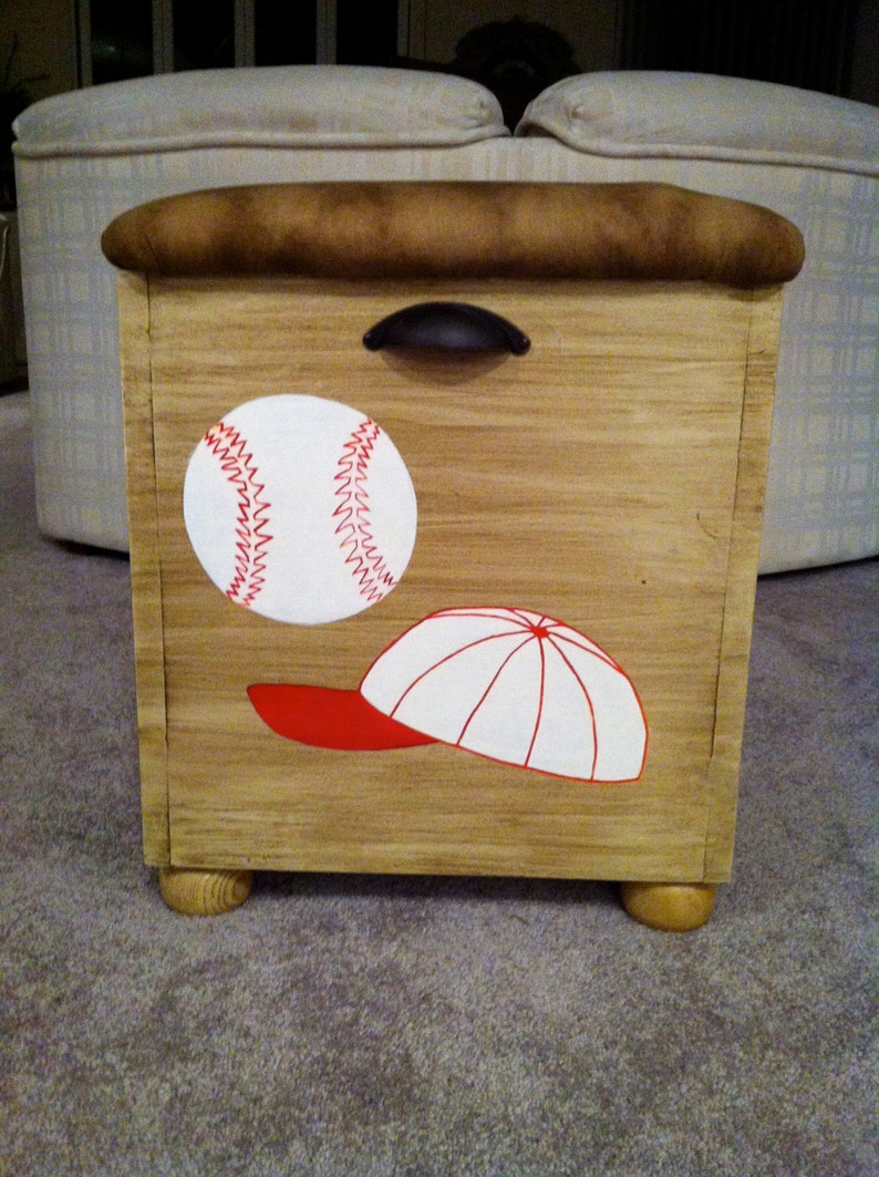Baseball Themed Toy Box Etsy
