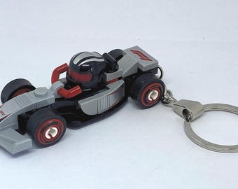 Custom Race Car Keychain made with genuine LEGO bricks & Gift Box - handmade Racing Fan Gift
