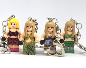 Custom Taylor Keychain made with building block minifigure & Gift Box - handmade Pop Music Singer Fan Gift Swiftie