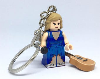 Custom Taylor Keychain made with building block minifigure & Gift Box - handmade Pop Music Singer Fan Gift Swiftie