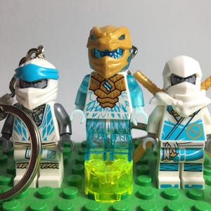 Lego Zane Ninja Ninjago Keychain - Handmade - Choose your model