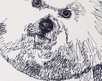 Bichon Frise Rainbow Bridge - Personalized by renowned dog artist Kline adding any number of your dogs' names into his language art.